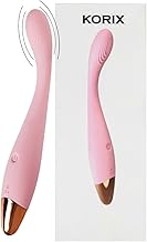 KORIX Body Massager with Heating | Electric Massager for Pain Relief, Stress Relaxation | Waterproof, Flexible, Medical Grade Silicone, 10 Speeds U1 (A24)