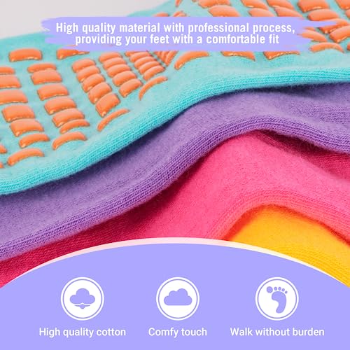 jeuhut Grip Socks for Women Grippy Socks Woman Pilates Non Slip Anti Skid Grippers Footies for Yoga Barre Hospital2