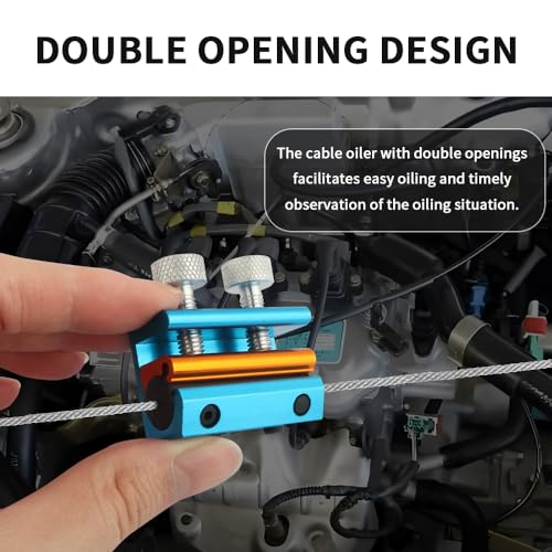 Image of Double-Headed Motorcycle Cable Luber Tool for Brake Cable Lubrication,Cable Lube Dispenser Motorcycle Tools for Motorcycles Bicycle Scooter,Universal Motorcycle Tools Cable Lube (Blue Gold)
