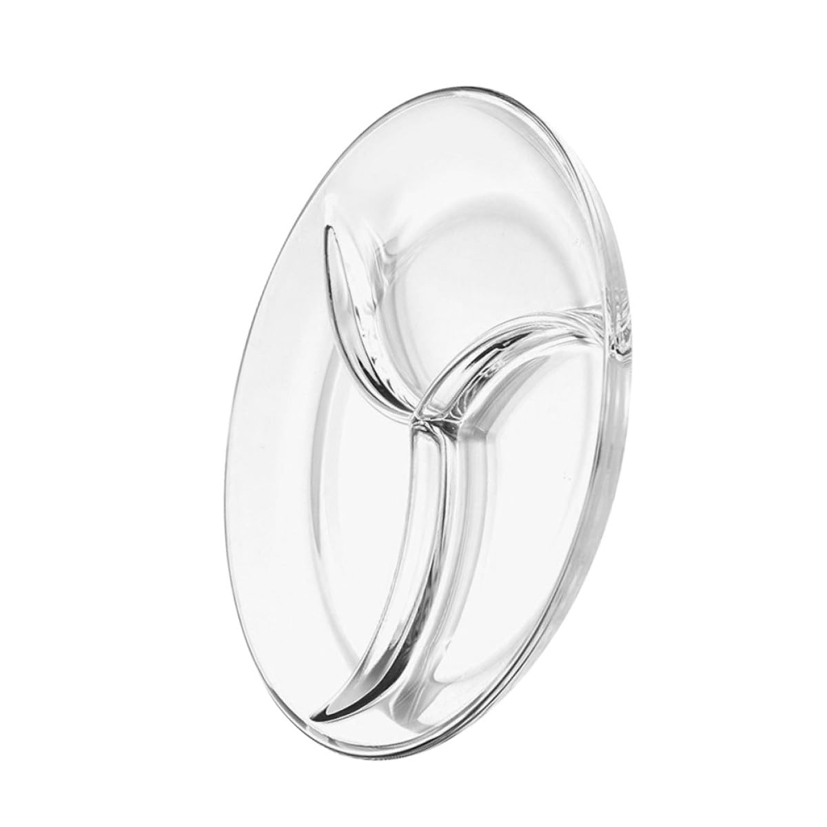 Homoyoyo Plateau de Desserts en Verre Trempé Multi-compartiments, Design Chic et Compact, Assiette Alimentaire Pratique pour Maison et Bars