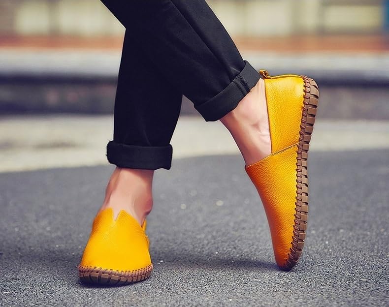 Men's Loafers Casual Slip On Leather Shoes Soft Penny Loafers for Men Lightweight Driving Boat Shoes4