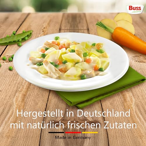 Buss Freizeitmacher Hähnchenstreifen mit Kartoffeln und Gemüse in cremiger Sauce - Fertiggerichte zum Aufwärmen in Mikrowelle & Topf - Schnell & Einfach Zubereitet - 12 x 300g – Bild 6