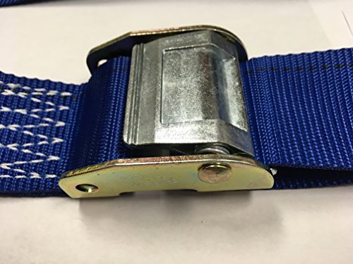 Seculok Logistic Cam Buckle Straps, E-Track Straps, E-Track Tie Down Straps For Trucks, Cargobuckle With E/A Series Spring Fitting, Truck Straps, And Trailer Straps, 2" X 20' #TOP1