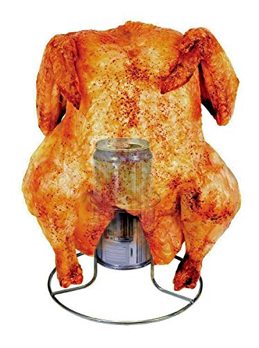 Soporte de pollo, plegable para asador de pollo con bandeja de goteo para horno, barbacoa, barbacoa, accesorios de parrilla