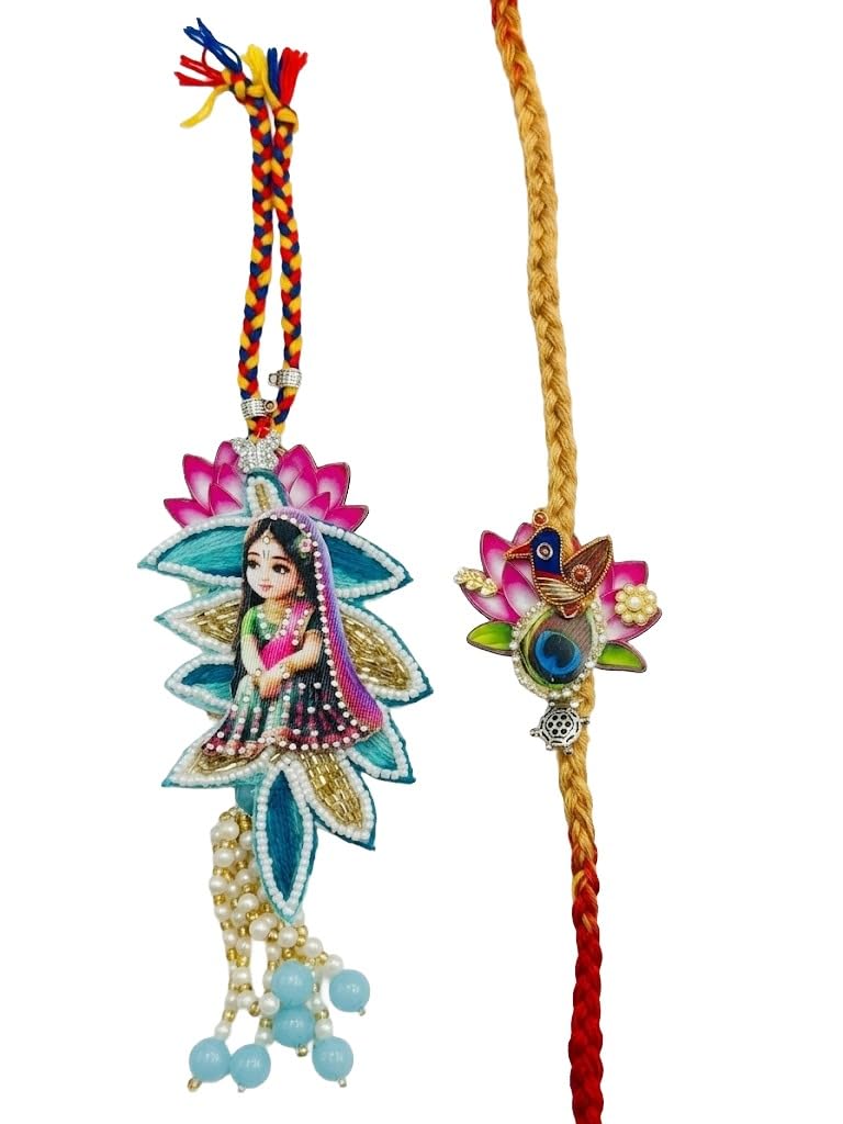 Radha Krishna Bhaiya Bhabhi Rakhi Set-image-46