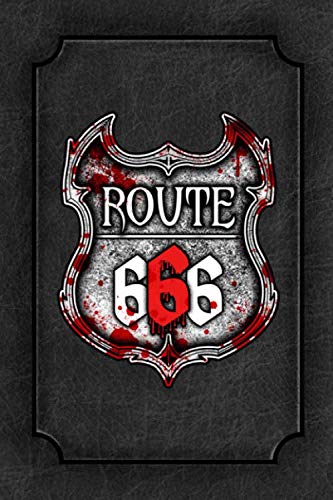 ROUTE 666: 6x9 Satanic Notebook, Sketchbook, Sketchpad, Ruled, 120 Pages