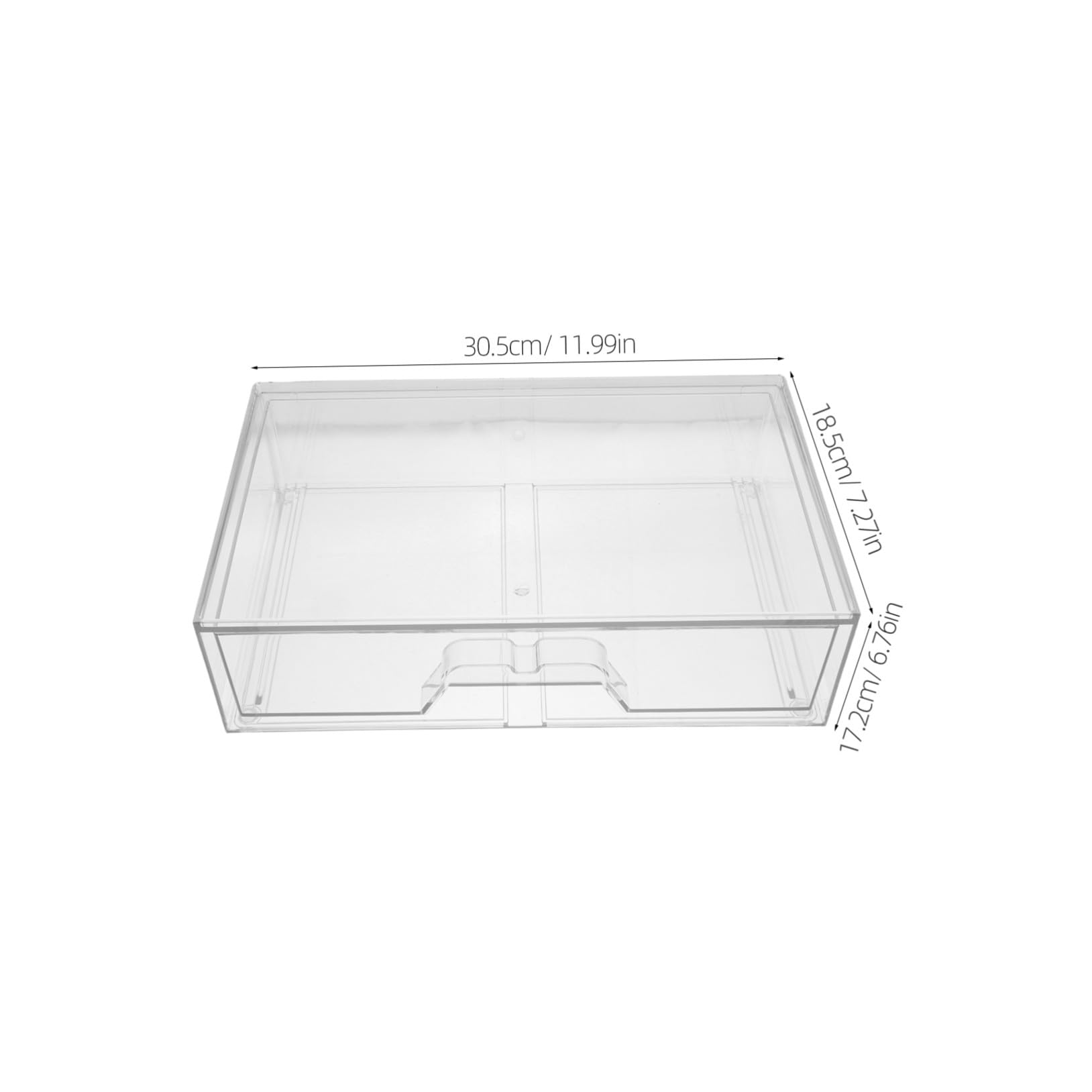 Tiroirs de Rangement Visibilité Claire Lot de 2 Acrylique Transparent Empilables et Design Élégant pour Cosmétiques pour Organisation Bureau ou Salle de Bain