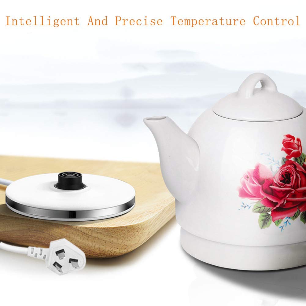 Czajnik ceramiczny Czajniczek - Dzbanek ze stali nierdzewnej 1,2 l w stylu retro, bezpłatny, automatyczne wyłączanie, szybkie gotowanie 1350 W Woda do herbaty, kawy, zupy, płatków owsianych -