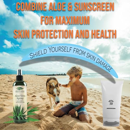 Green Leaf Naturals B01C5LD1SE Green Leaf Aloe Vera Spray 99% Pure Cold-Pressed Aloe Vera Juice, For Hair, Skin & Face Moisturizer thumb #8