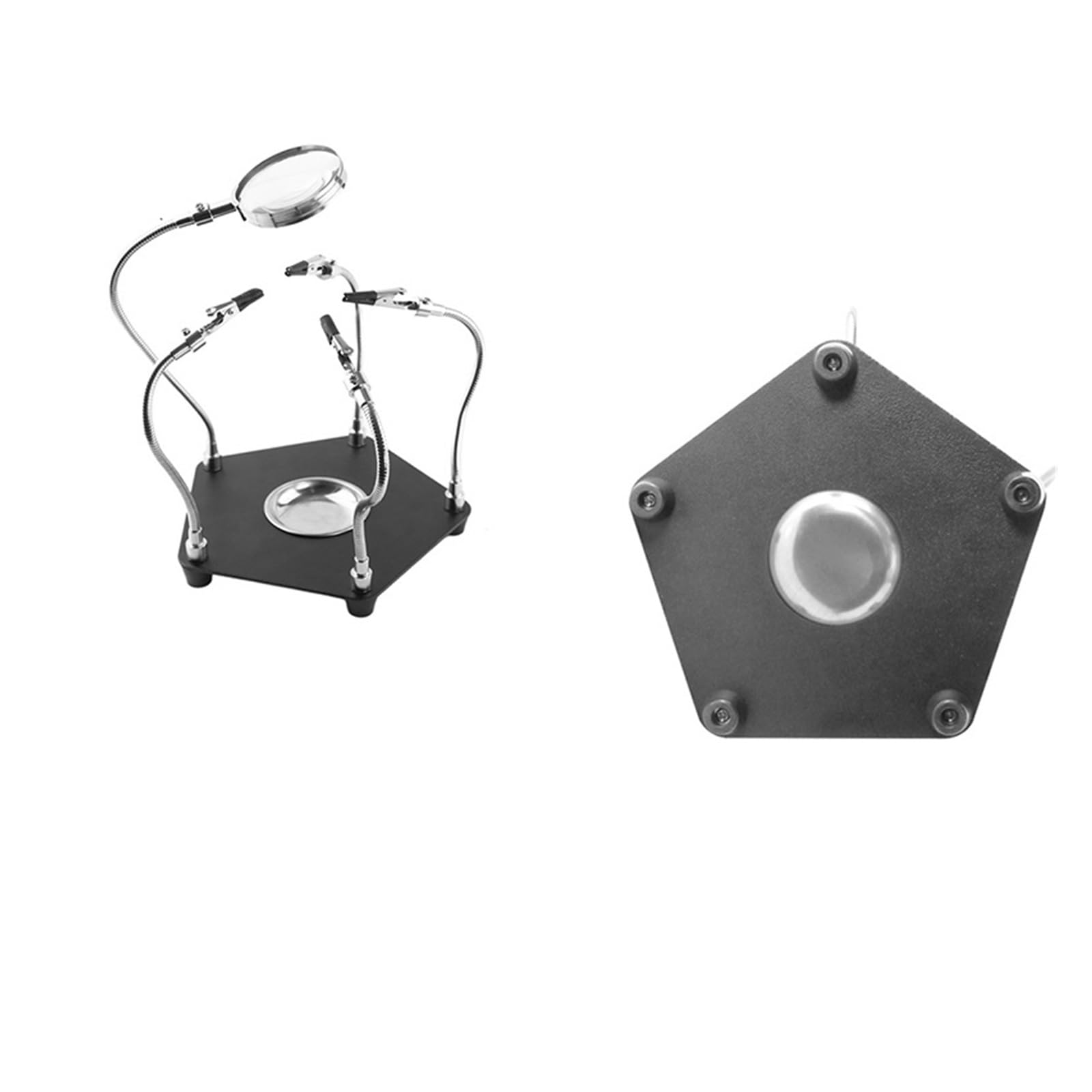 la tercera mano Manos de ayuda for soldadura de mesa con lupa de Clip for placa PCB, estación de soldadura de circuito de reparación, herramienta de tercera mano