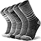 ANTSANG Merino Wool Hiking Socks for Men & Women Thermal Warm Winter Thick Cozy Athletic Crew Work Boot Gift Socks Stocking Stuffers 5 Pairs(Gray Series,L)