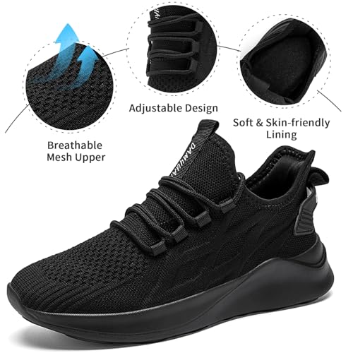 Mens Running Shoes Tennis Walking Gym Workout Slip On Athletic Fashion Sneakers Lightweight Breathable Sports Jogging Casual Shoe2