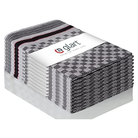 Glart (Exclusive) Glart-Paño de algodón (10 Unidades), Color, negro blanco, 45 x 90 cm Cover