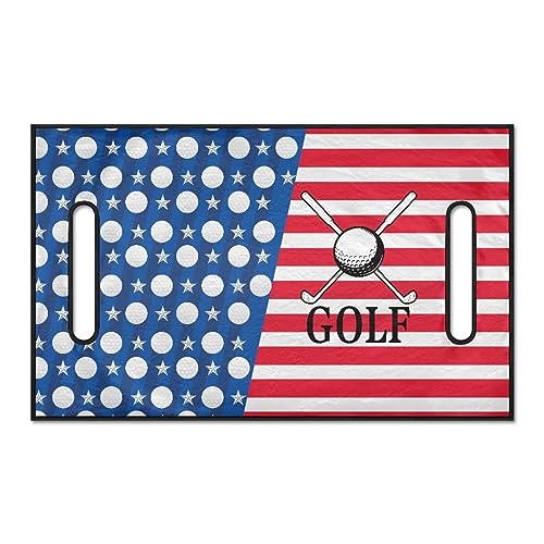 UNICEU Couverture de siège de voiturette de golf - Motif drapeau américain fantaisie - Ajustement universel - 2 personnes - Facile à installer - Lavable en machine