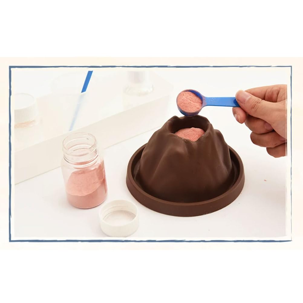 Kit per esperimento di Mini eruzione vulcanica Montessori | Giocattolo scientifico di geologia per bambini sull'eruzione vulcanica, set completo di materiali per la reazione