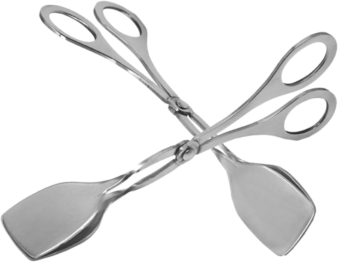 BESPORTBLE 10pcs Stainless Steel Tongs Ergonomic Food Serving and Grilling Tongs for Bbq Steak Frying and Appetizers and Easy to Clean Kitchen Utensils