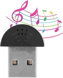 143 Mini USB Microphone, Portable USB Studio Speech Microphone Recording Audio MIC Adapter For Computer PC Laptop for Zoom Meeting(Black)