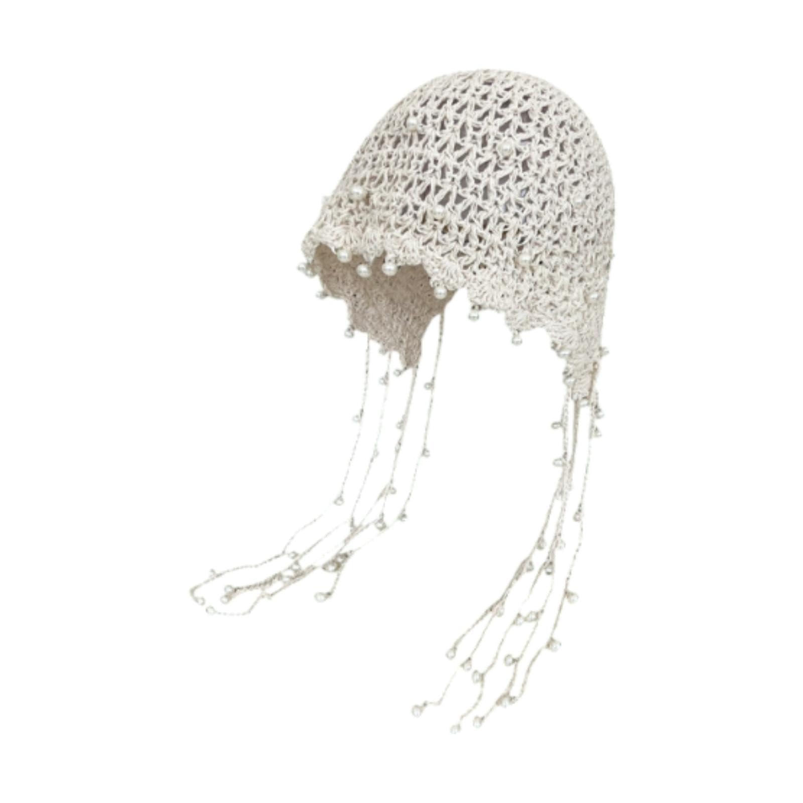 Women Crochet Beanie Soft Stylish Skull Cap for Shopping Vacation Beach Trip Beige w Bead Tassels| Hats| Womens Accessories |Clothing Shoes &-image-43