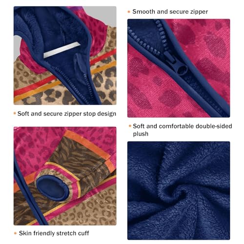 Tiger Stripes Colorful Animal Print Toddler Jackets for Boys Winter Outerwear Kids 3T-10T3