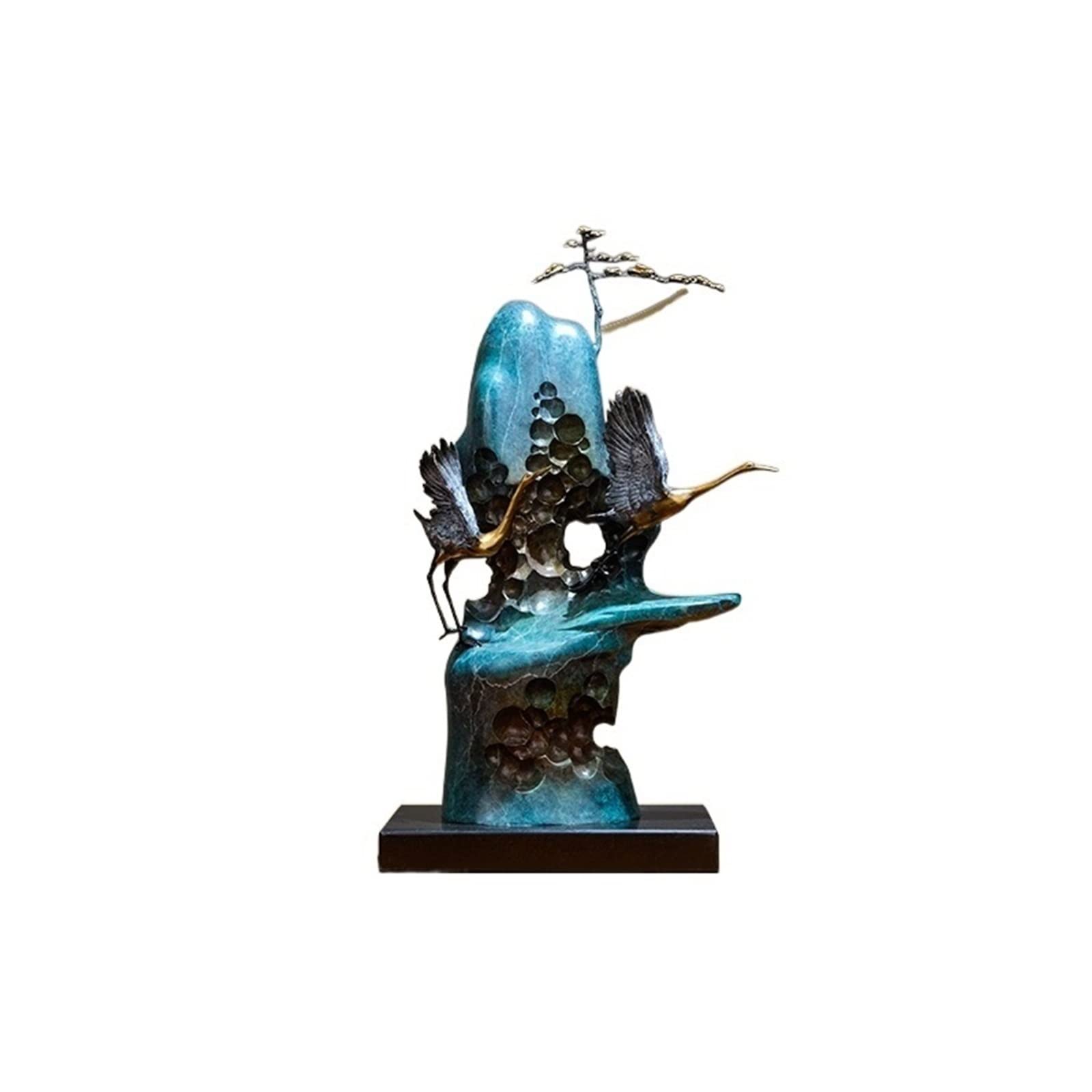 hongchenke34 Copper statue Copper Crane Ornaments Creative Home Accessories Chinese Entrance Living Room