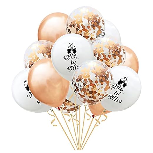 15 st brud och brudgum latexballonger 12 tum roséguld + champagne guld paljetter ballonger förlovning bröllop fest dekor