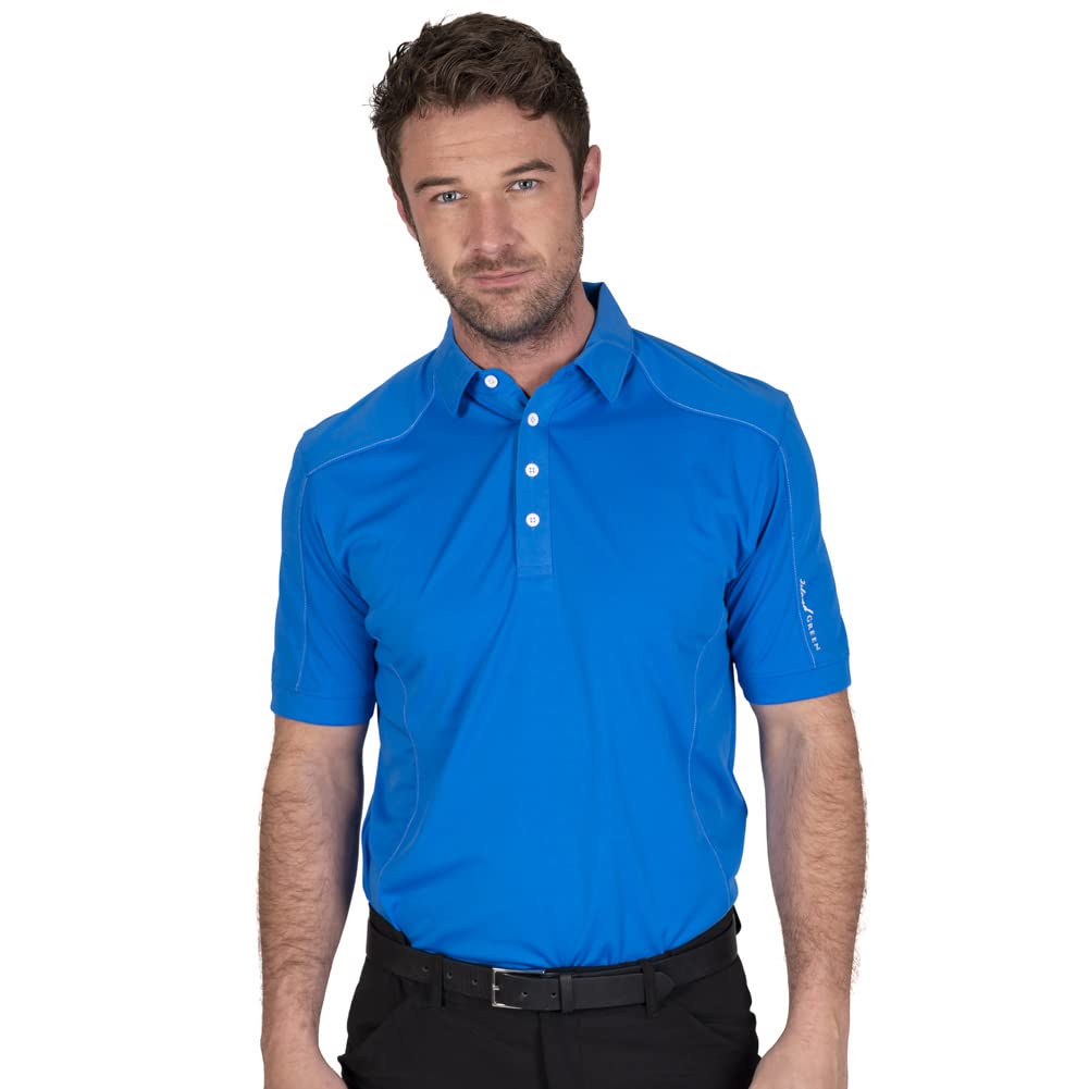 Island GREENMens 2025 IGTS1648 Performance Coolpass Golf Polo Shirt