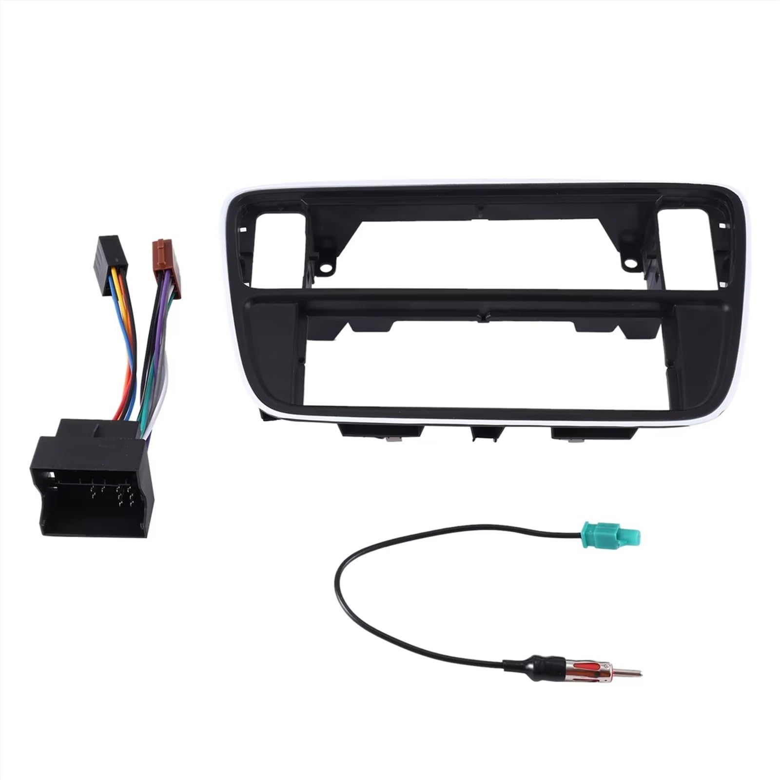 Autoradio Radio adapter Singolo Din Car Dash Kit Cablaggio Antenna Per Skoda Per Citigo Per Seat 2012 Telaio Radio Pannello Fascia Piastra Cornice Autoradio