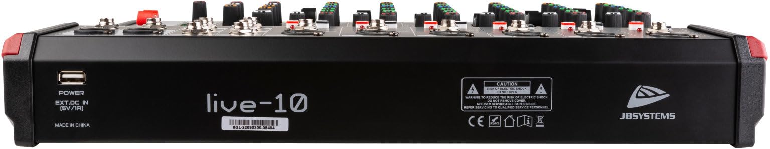 JB systems LIVE-10 8-Channel Mixer with Media Player
