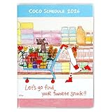 グリーティングライフ ココちゃん 手帳 2026年 A6 ウィクリー ソフトカバー マーケット CD-1385-RY (2026年1月始まり)