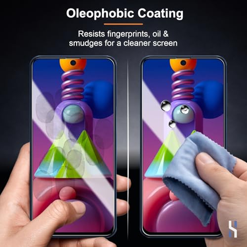 Image of Tempered Glass for Samsung Galaxy M51 | M62 | F62 | A71 (6.7 Inch) Military Grade 9H Screen Guard, Anti-Scratch, Shatterproof, Edge-to-Edge Full Coverage - Black Border