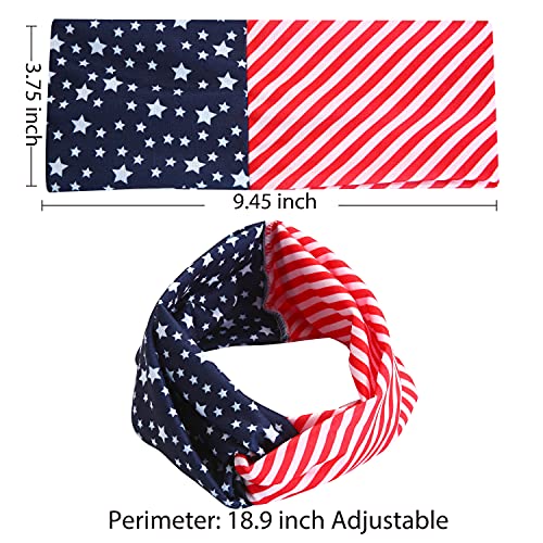 Joyin 6 Pcs Patriotic Headband American Flag Headbands For 4Th Of July Celebration, Usa Red White And Blue Headband, Independence Day, Memorial Day, Patriotic Party Accessories #TOP1