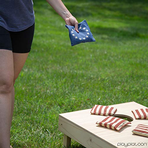 image for Play Platoon Weather Resistant Cornhole Bags - Set of 8 Regulation Cor