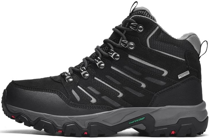 ROCKMARK Men's Waterproof Hiking Boots Lightweight Anti-Slip Mid Ankle Trekking Shoes for Outdoor Backpacking, Mountaineering & Rugged Terrain‌