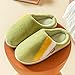 Produktbild MRFYD Ladies House Slippers Schuhe Warme Baumwollpantoffeln Weiblich Niedlich Winter Indoor Schuhe Paare Nach Hause Pelz Hausschuhe Haushalt rutschfest-Grün_37-38EU
