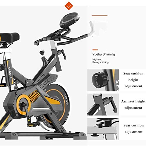 Image of Exercise Bike Fitness Bike Adjustable Resistance with Monitor Heart Rate Sensors Monitor Displays Speed Distance Time Calories and Pulse for Home Workout and Cardio Uptodate