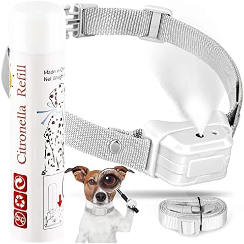 Citronella Bark Collar Auto Spray Bark Collar with 3 Adjustable Spray & Sensitivity Level, Waterproof IPX67 Citronella Dog Collar Humane Rechargeable Anti Barking Collar for Dogs Cover