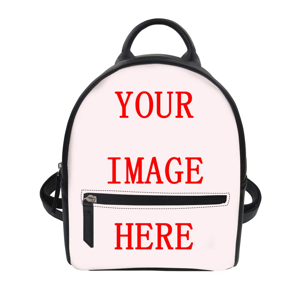 Showudesigns Custom Mini Backpack Girls Purse Customized Back Pack Casual Lightweight Light Strong Sport Daypack Personalized Put Your Picture/Name/