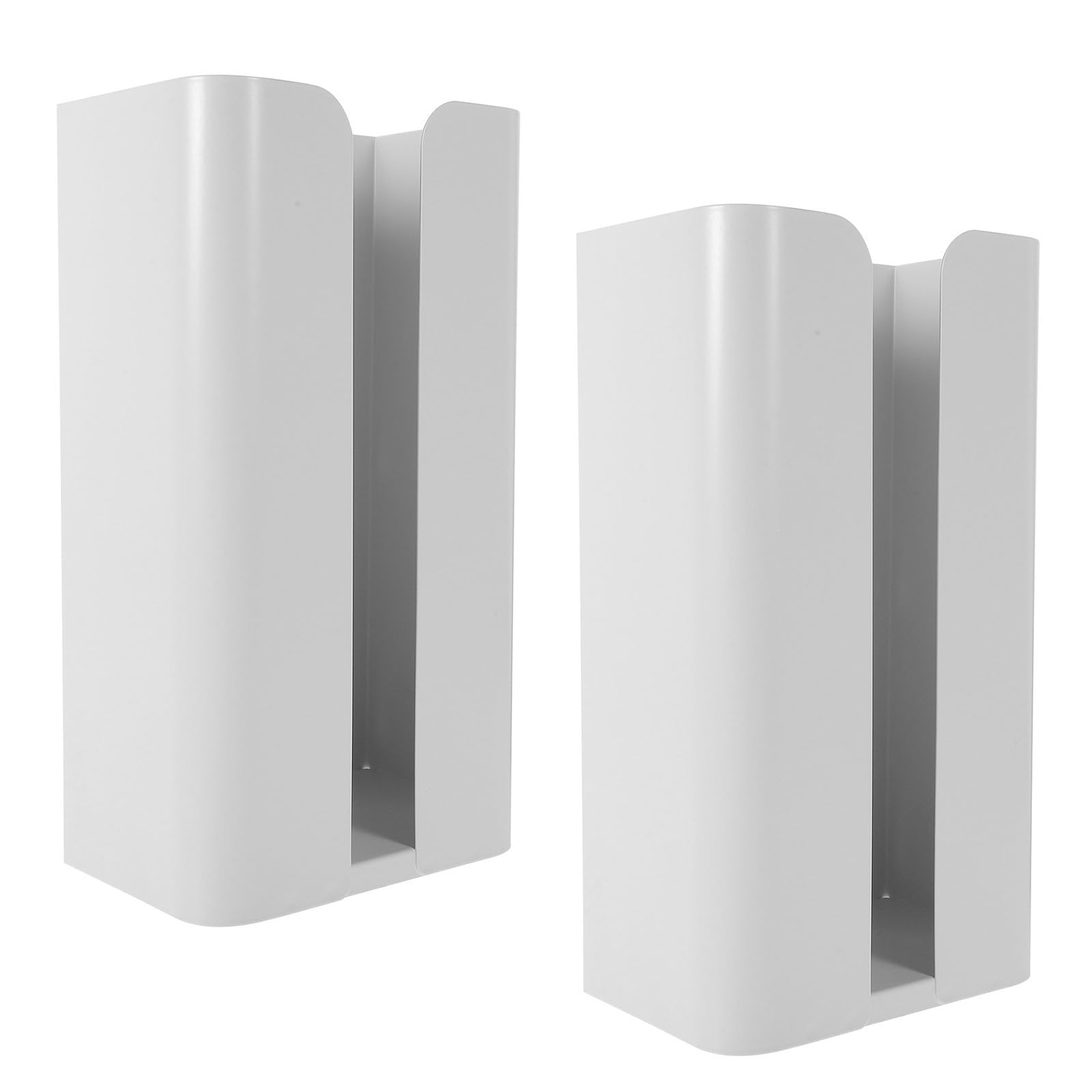 2 Pezzi Porta Fazzoletti Magnetico Bianco in Acciaio al Carbonio, senza