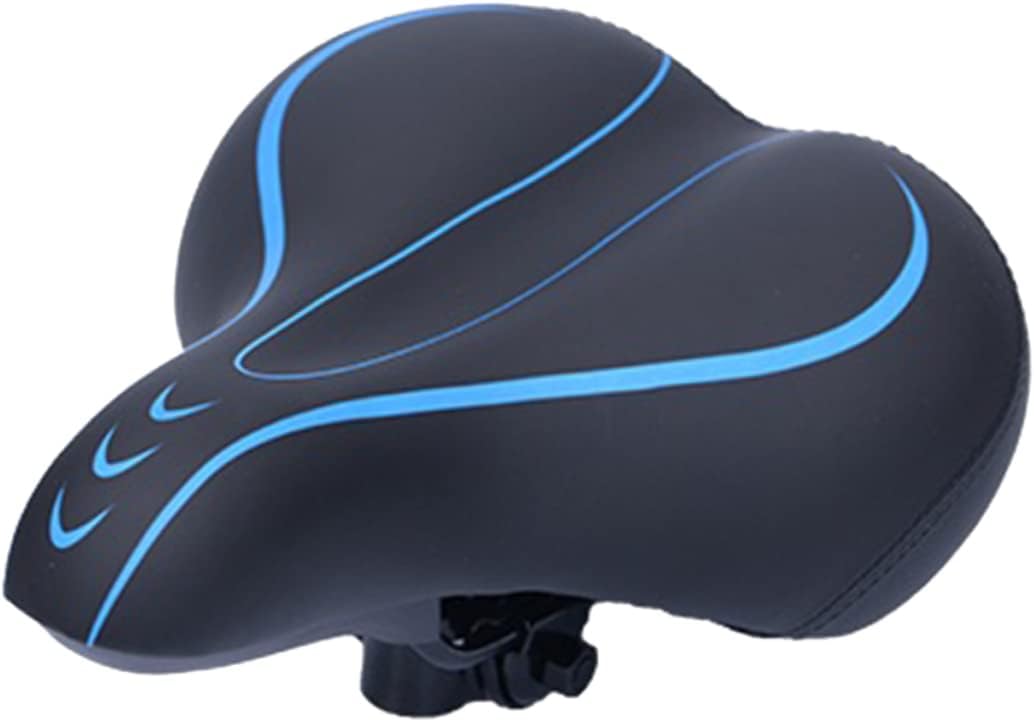 Ergonomic Mountain Bike Saddle Comfortable Wide Seat Cushion for Men Women Shock-Absorbing Design Fits Standard Bike Posts