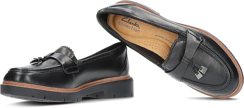 Clarks Westlynn BellaLoafer para Mujer, Piel Negra, 40 EU