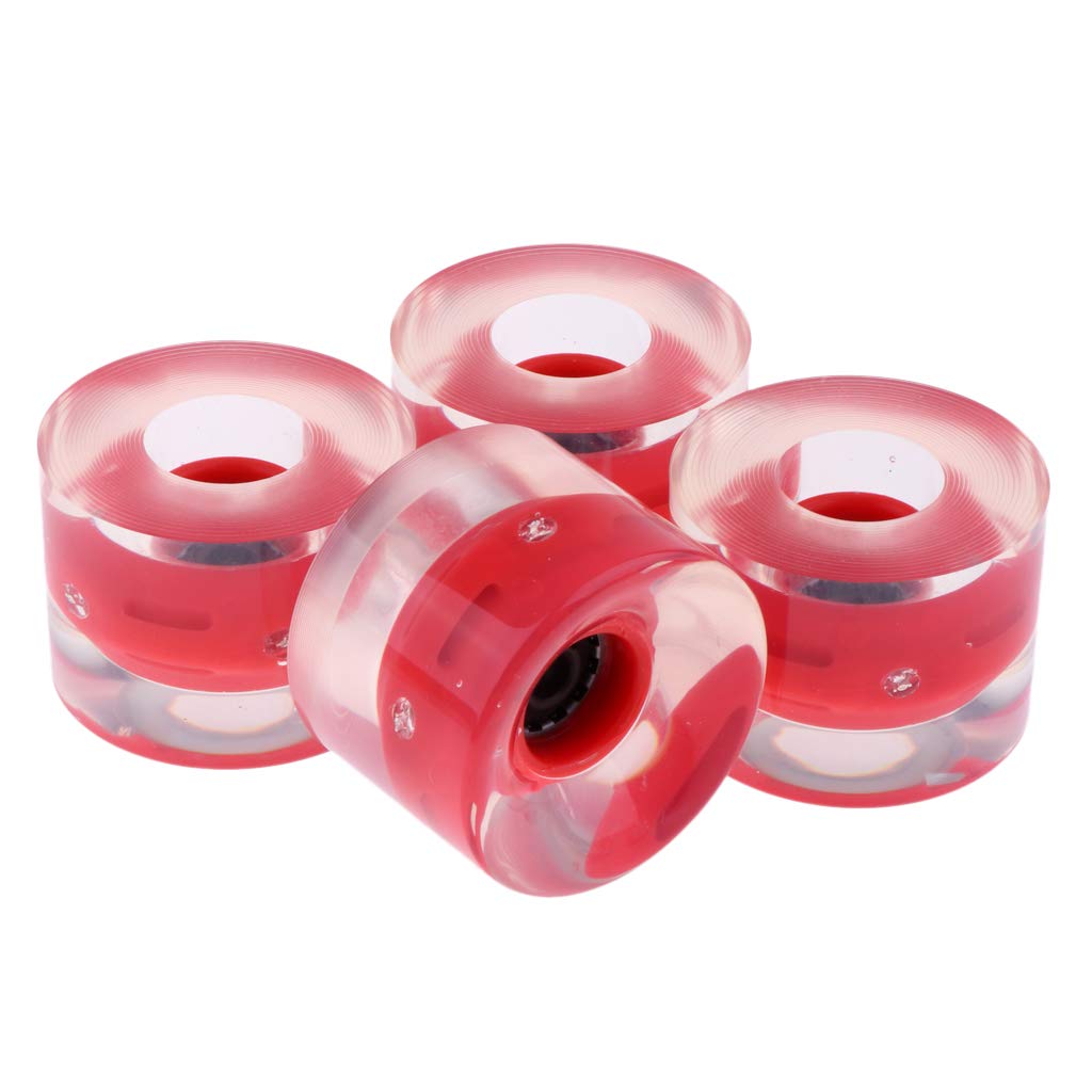 Skateboard-Räder, 60 mm, leuchtet bei Nacht, 78 A, Dunkelblau, 4 Stück