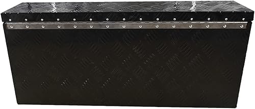 Miniatura 4 de Caja de herramientas de aluminio de 30 pulgadas para torno de remolque, caja de almacenamiento para cuatrimoto, camión, camioneta, caravana, 29.92