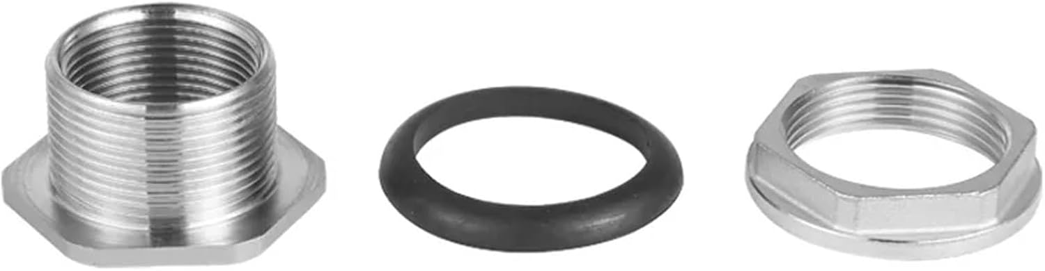 1/4" 3/8" 1/2" 3/4" 1" 1-1/4" 1-1/2" 2" Water Tank Connector Male Pipe Single Loose Key Swivel Fittings Nut Jointer with Gasket 1PCS(1 Inch)