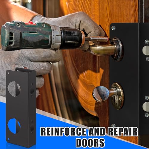 Ferraycle 4 Pieces Stainless Steel Door Reinforcement Plate for 1-3/4" Thick Doors Deep Bronze Lock with Screws Reinforce and Repair Door Jamb Reinforcement for Home Bedroom by Ferraycle - Image 7