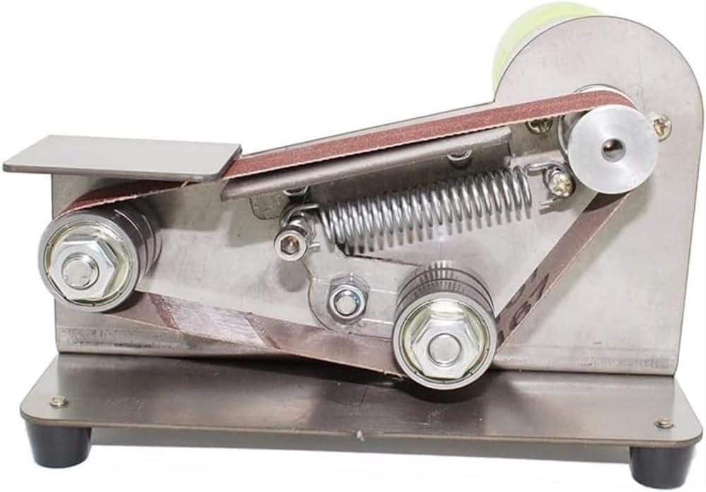 Grinder，15-degree Fixed Angle Sharpener Belt Sander 7 Adjustable Polisher 100W Polishing Machine with 10pcs Sanding Belts