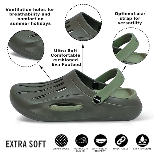 Image of CRESTA Kids Clogs Shoes for Boys & Girls Dailywear Comfortable, Lightweight Anti-Skid Indoor & Outdoor Sandals Clogs for Kids