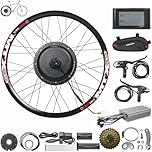 48V 1000W 27.5 Inch MTX Rim Rear Wheel E-Bike Conversion Kit, Electric Bicycle Motor Kit with LCD Display & PAS, Programmable Brushless Gearless Hub Motor, Waterproof cable for Mountain Bike DIY