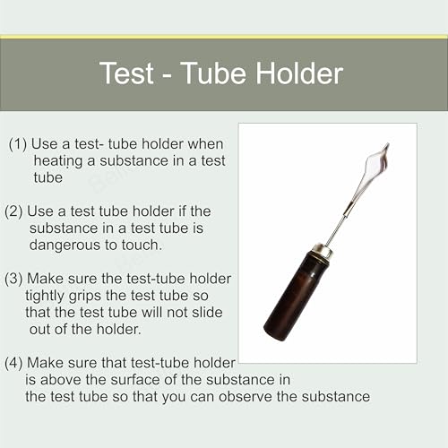 Image of Borosilicate 3.3 Glass Test Tubes 15X125MM (6 pcs) with Plastic Test Tube Stand (White) and Test Tube Holder with Free Test Tube Cleaning Brush Combo of 9 Products
