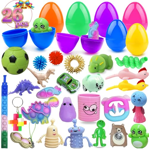 Edmirfun Vorgefüllte Ostereier Gefüllt,Ostereier Plastik,Kinder Überraschungsei mit Fidget Toys,Ostereier Zum Befüllen,Osterdeko,Ostern Partyzubehör,Ostereiersuche Spiel,Ostergeschenke Kinder