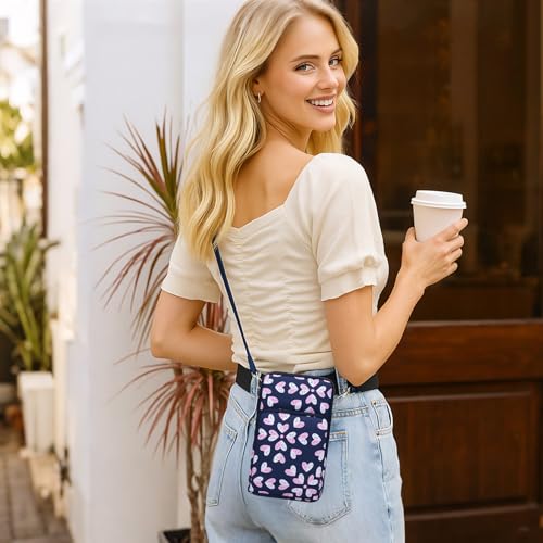 Crossbody Phone Bag for Women, Small Multiple Pockets Shoulder Bags Mini Cell Phone Wallet Purses for Travel Shopping Pouch2